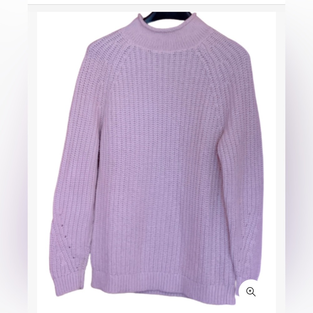 NWT Land’s End Women’s Mock TurtleNeck Pink Sweater no tag